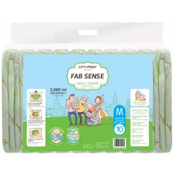 Pack of 10 diapers Fab sense size M