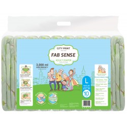 Pack of 10 diaper Fab Sense size L